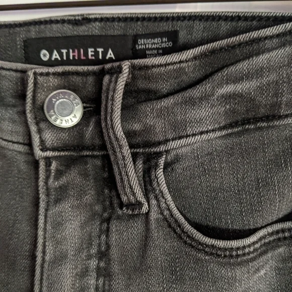 Athleta Skinny Jeans Stretch Gray Wash Size 0, Rise